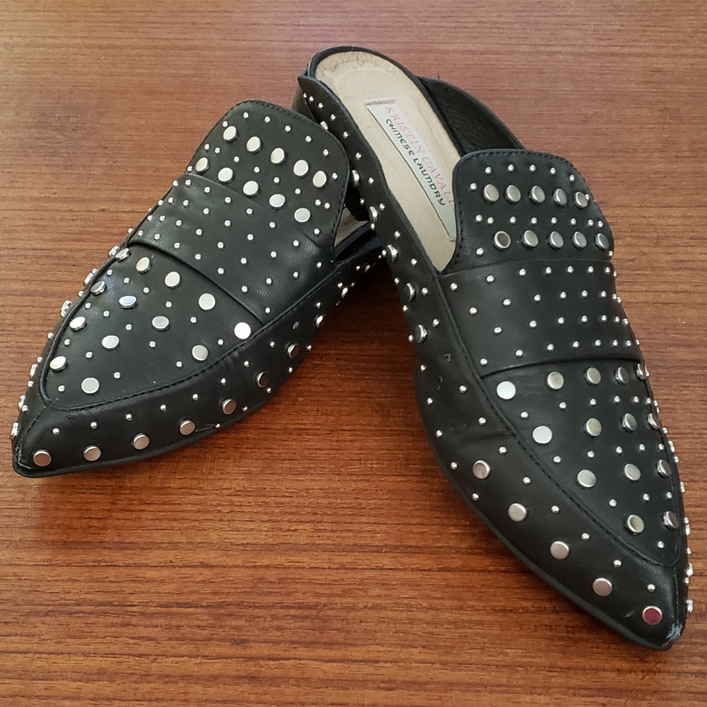 Kristen Cavaleri, Chinese laundry, studded flats.
